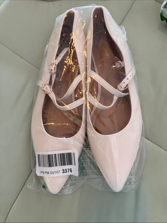 Fray Better Moves Shoes - Fray Better Moves White Pointed-Toe Mary Jane Flats with Double Straps